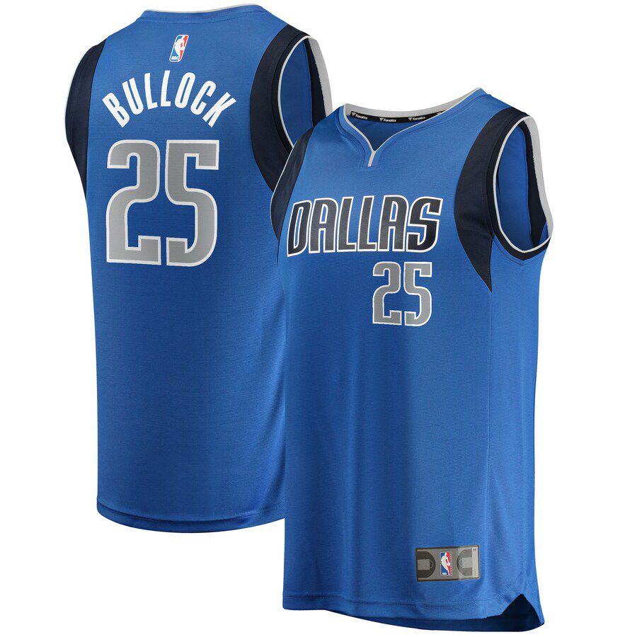 Men Dallas Mavericks #25 Reggie Bullock Fanatics Branded Blue Fast Break Replica NBA Jersey->dallas mavericks->NBA Jersey
